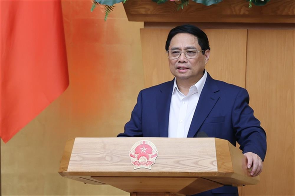 Thủ tướng Phạm Minh Chính phát biểu tại phiên họp. 