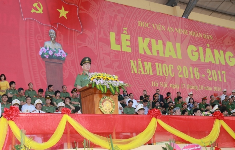 Bộ trưởng Tô Lâm dự Lễ khai giảng năm học mới 2016 – 2017 của Học viện An ninh nhân dân và Học viện Cảnh sát nhân dân
