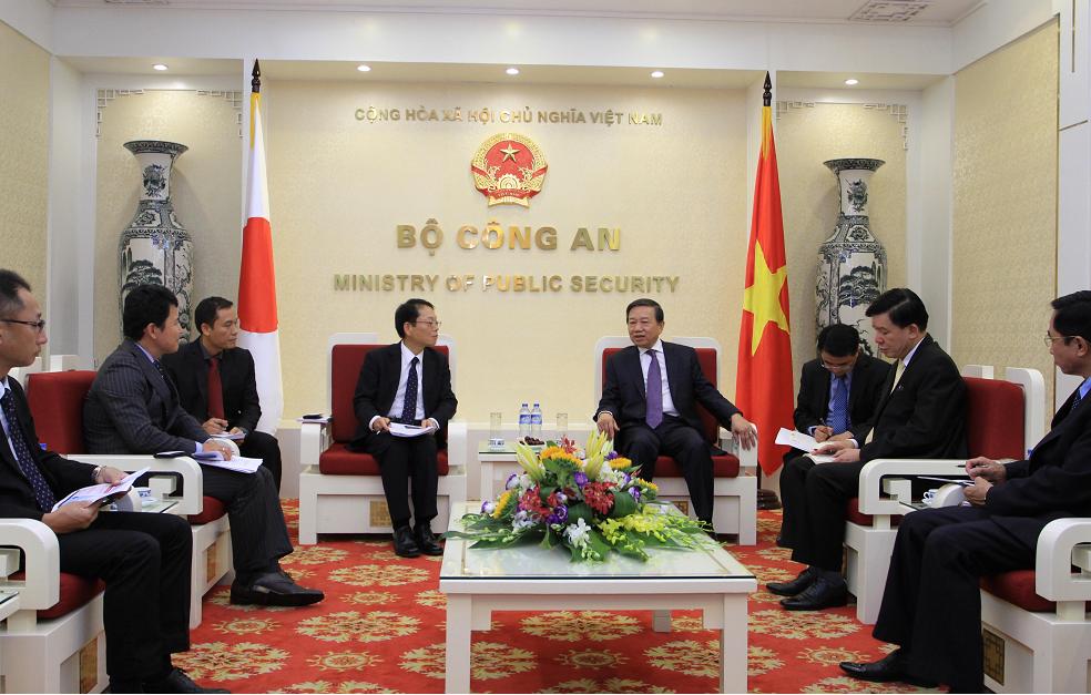Bộ trưởng Tô Lâm tiếp Trưởng Đại diện Cơ quan hợp tác quốc tế Nhật Bản tại Việt Nam