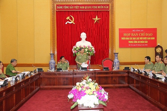 Họp Ban Chỉ đạo triển khai các đạo luật mới được ban hành trong CAND