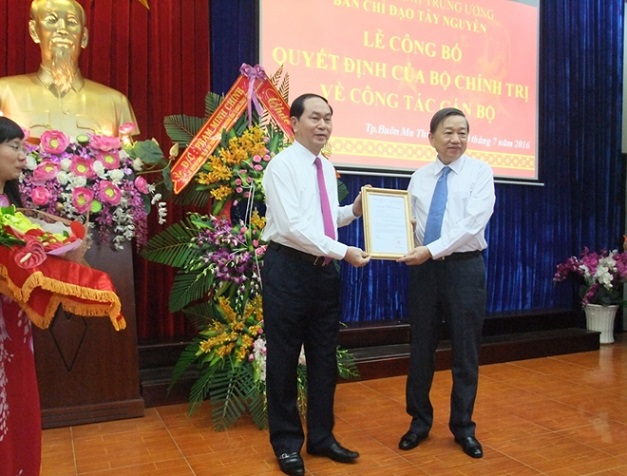 Bộ trưởng Tô Lâm giữ chức Trưởng Ban Chỉ đạo Tây Nguyên