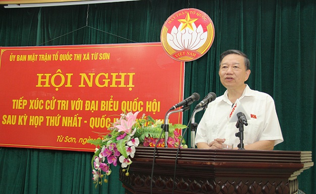 Bộ trưởng Tô Lâm tiếp xúc cử tri huyện Yên Phong và thị xã Từ Sơn – Bắc Ninh