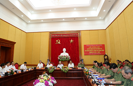 Lễ công bố Quyết định của Bộ Chính trị về việc chỉ định Đảng uỷ Công an Trung ương nhiệm kỳ 2015 - 2020