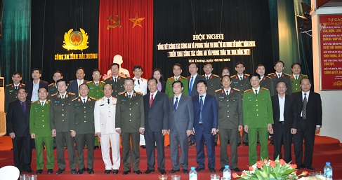 Bộ trưởng Tô Lâm dự, chỉ đạo Hội nghị triển khai công tác năm 2017 của Công an tỉnh Hải Dương