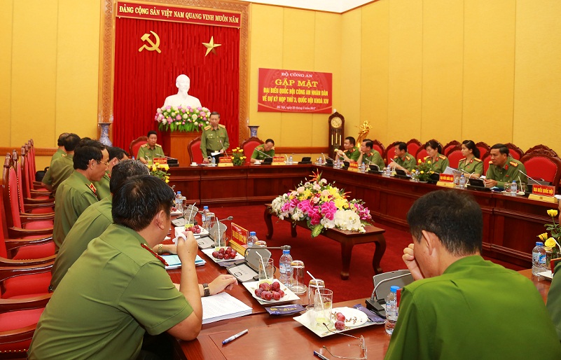 Bộ Công an gặp mặt đại biểu Quốc hội Công an nhân dân về dự Kỳ họp thứ 3, Quốc hội khóa XIV