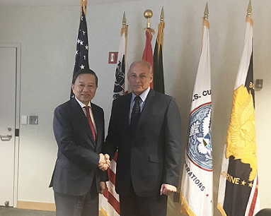 Bộ trưởng Tô Lâm hội đàm với Bộ trưởng An ninh Nội địa Hoa Kỳ John Kelly