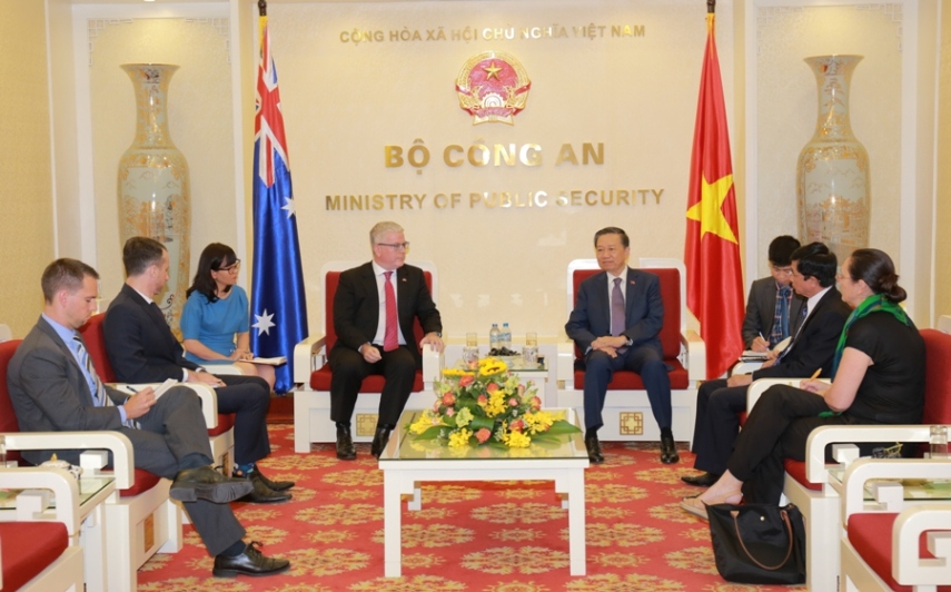 Bộ trưởng Tô Lâm tiếp Đại sứ Australia tại Việt Nam
