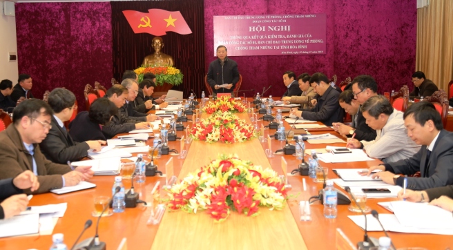 Đoàn công tác số 1 Ban Chỉ đạo Trung ương về phòng, chống tham nhũng làm việc tại tỉnh Hòa Bình