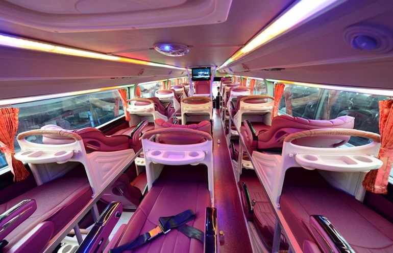 Xe giường nằm cũng phải trang bị đủ dây an toàn.