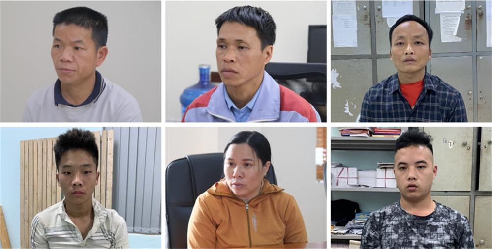 Các đối tượng bị bắt giữ.
