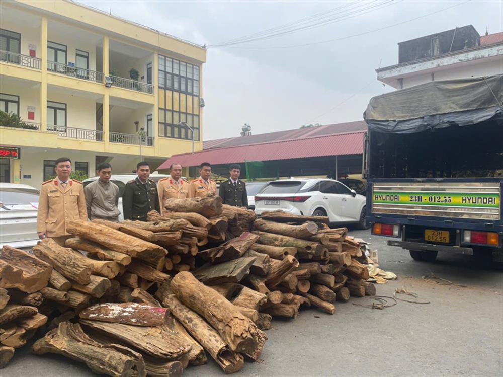 Lực lượng chức năng đưa phương tiện và tang vật về trụ sở đợn vị để tiếp tục xử lý theo quy định.