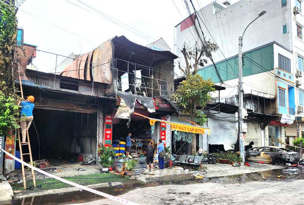 Hiện trường vụ cháy.