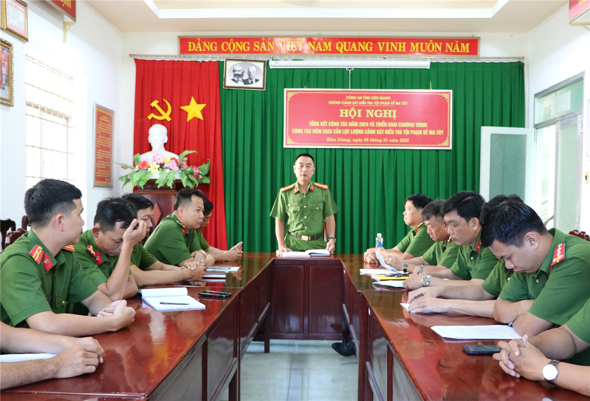 Phòng Cảnh sát điều tra tội phạm về ma tuý, Công an tỉnh Kiên Giang triển khai công tác.