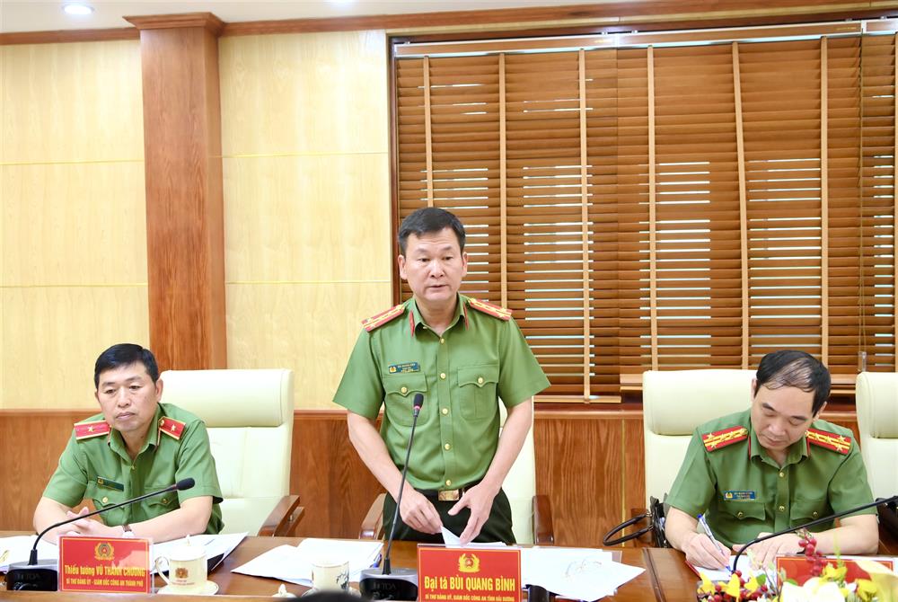 Lãnh đạo Công an TP Hải Phòng và Công an tỉnh Hải Dương phát biểu bổ sung, làm rõ thêm một số vấn đề.