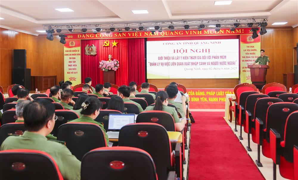 Công an tỉnh Quảng Ninh tổ chức hội nghị giới thiệu và lấy ý kiến tham gia đối với phần mềm.