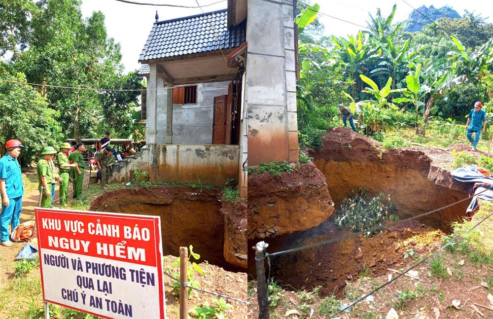 Khu vực sạt lở.