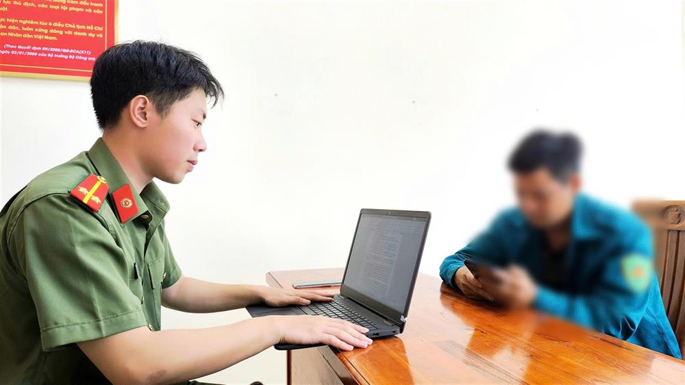 Cơ quan Công an làm việc với N.V.D.