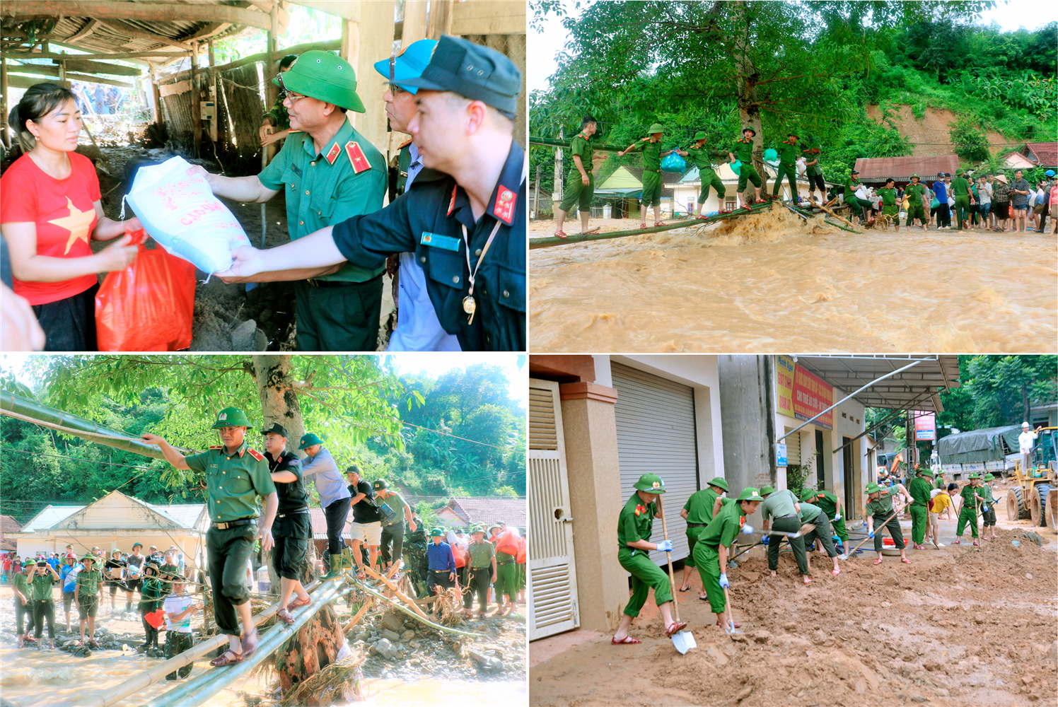 Công an Nghệ An đã điều động hàng nghìn lượt cán bộ, chiến sỹ tham gia hỗ trợ nhân dân huyện Kỳ Sơn trong đợt lũ quét lịch sử.