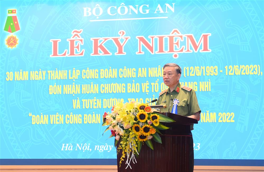 Bộ trưởng Tô Lâm phát biểu tại Lễ kỷ niệm