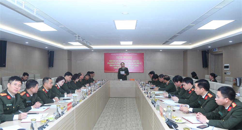 Hội nghị giao ban về công tác xây dựng Đảng, xây dựng lực lượng CAND