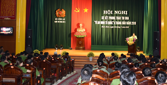 Cụm thi đua số 4, Bộ Công an sơ kết công tác 6 tháng đầu năm 2018.