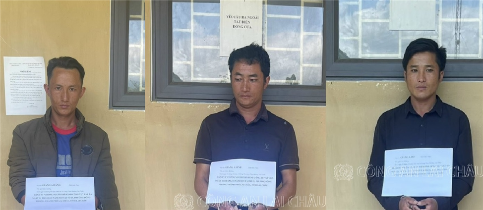03 đối tượng Giàng A Hảng, Giàng A Sinh, Giàng A Dơ