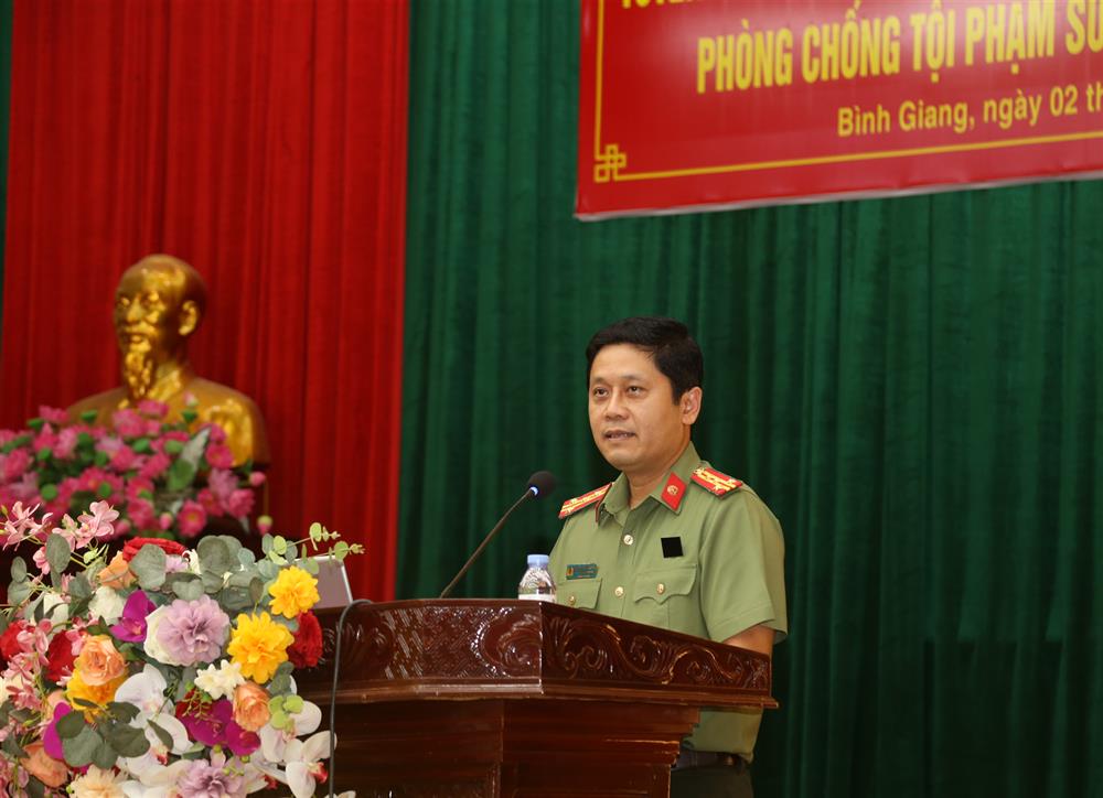 Đại tá Nguyễn Hồng Nguyên phát biểu khai mạc Hội nghị.