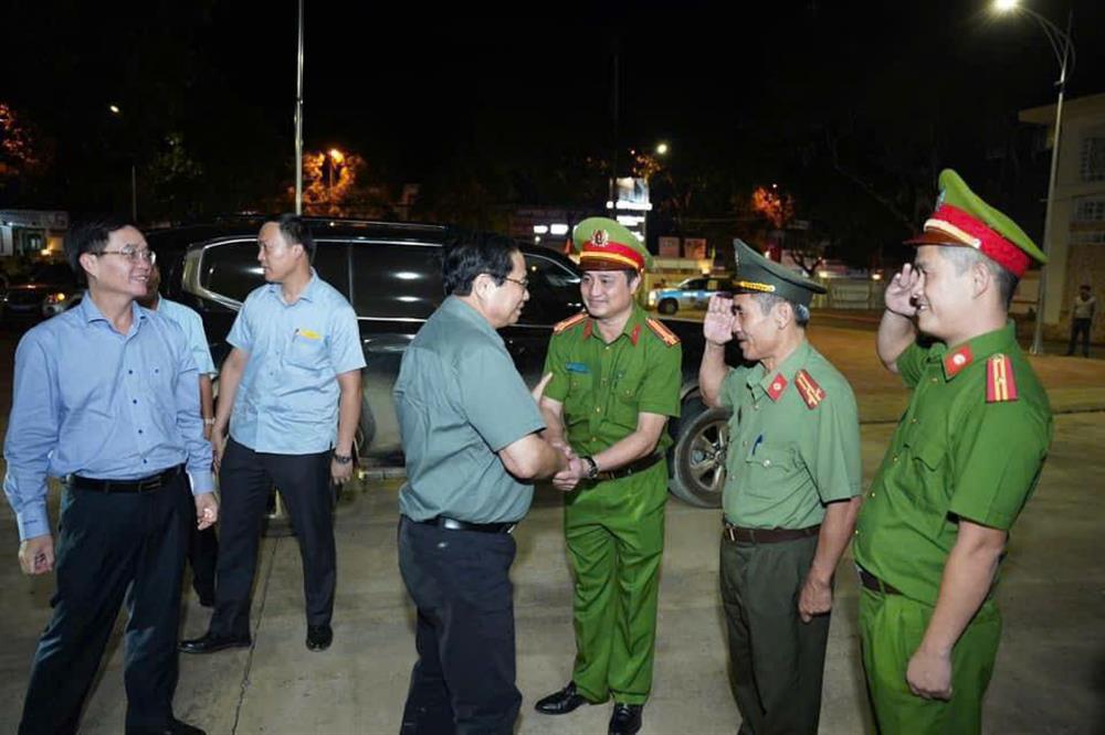 Thủ tướng Phạm Minh Chính thăm Công an huyện Krông Pắc, tỉnh Đắk Lắk.