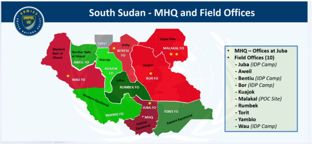Phái bộ Gìn giữ hoà bình Liên hợp quốc tại Nam Sudan (UNMISS).