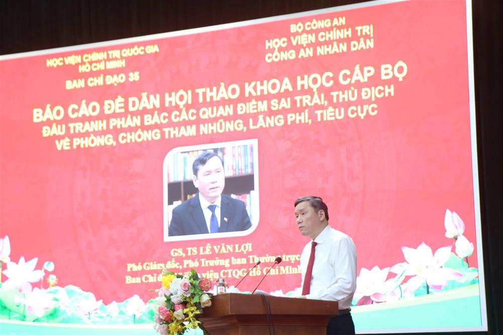 GS.TS Lê Văn Lợi phát biểu khai mạc, đề dẫn tại hội thảo.