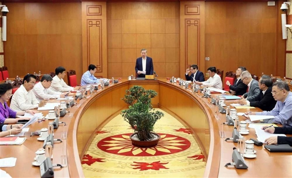 Tổng Bí thư Tô Lâm, Trưởng Tiểu ban Nhân sự Đại hội XIV của Đảng. (Ảnh: An Đăng/TTXVN)