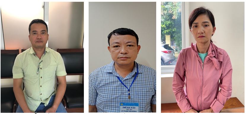 Các đối tượng (từ trái sang): Nguyễn Quốc Việt, Lê Thế Sơn, Vũ Thị Ninh.