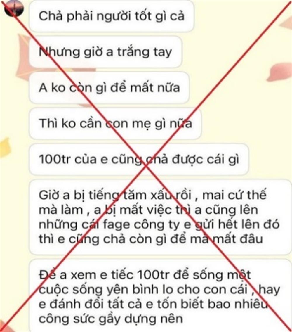 Tin nhắn đe dọa chuyển tiền của các đối tượng.