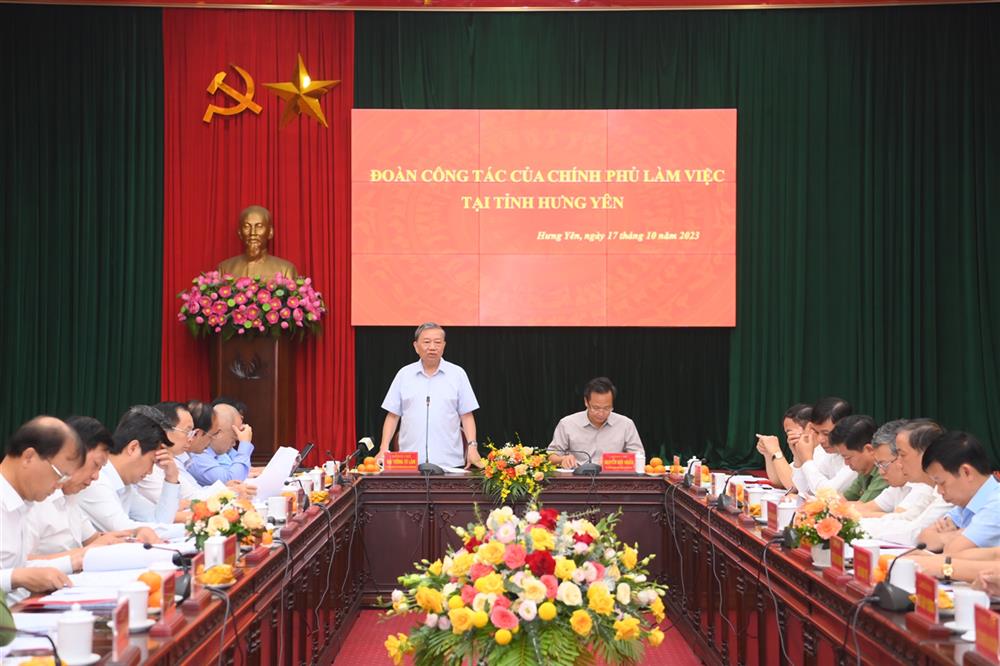 Bộ trưởng Tô Lâm phát biểu kết luận buổi làm việc.
