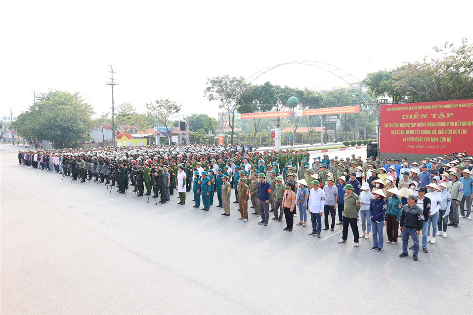 Các lực lượng tham gia Diễn tập.