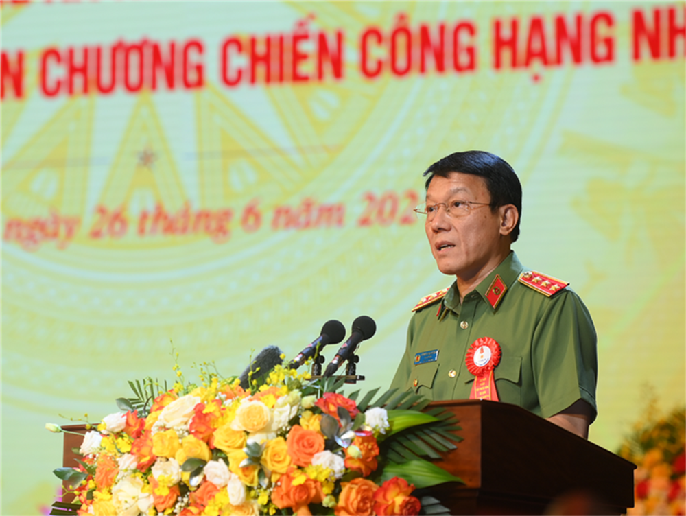 Bộ trưởng Lương Tam Quang phát biểu đáp từ tại buổi Lễ.
