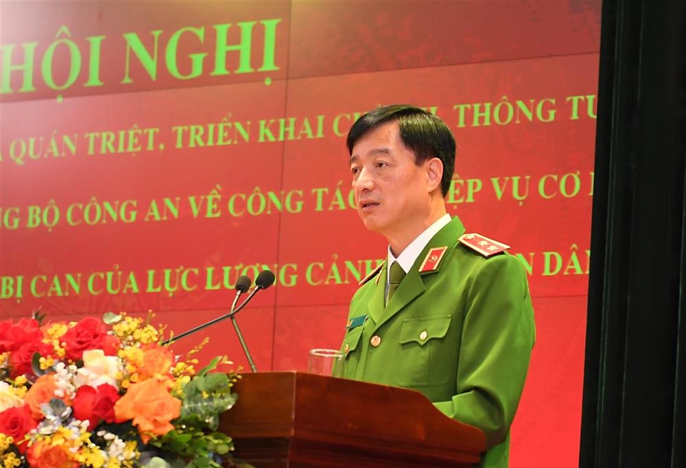 Thứ trưởng Nguyễn Duy Ngọc phát biểu chỉ đạo tại Hội nghị tổng kết thực tiễn và quán triệt, triển khai Chỉ thị, Thông tư, Quyết định của Bộ trưởng Bộ Công an về công tác nghiệp vụ cơ bản, lấy lời khai, hỏi cung bị can của lực lượng Cảnh sát nhân dân.