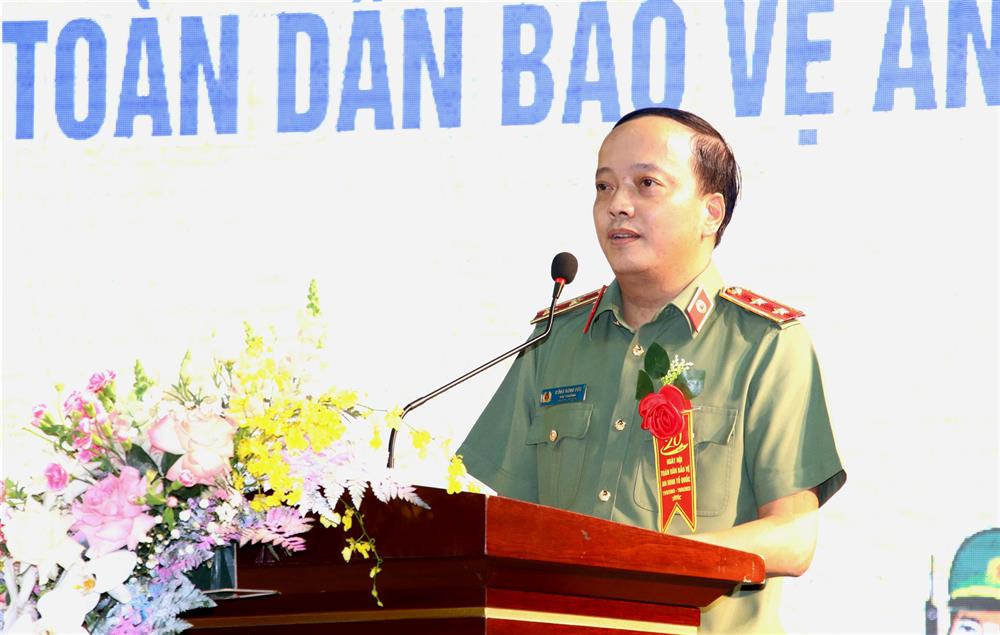 Trung tướng Đặng Hồng Đức, Thứ trưởng Bộ Công an phát biểu chỉ đạo tại Ngày hội.