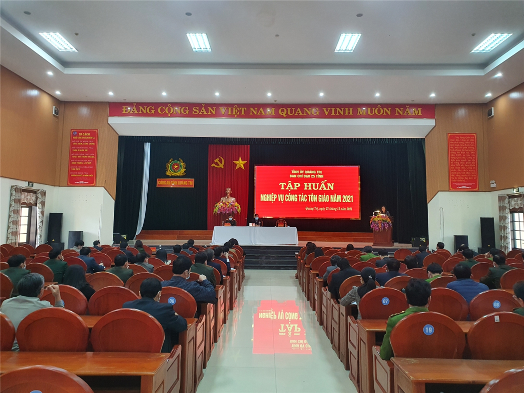 Tỉnh Quảng Trị tổ chức Hội nghị tập huấn nghiệp vụ công tác tôn giáo năm 2021.
