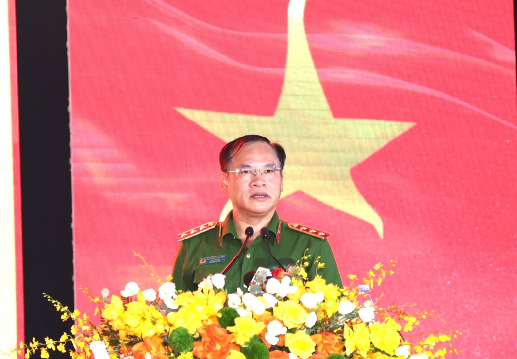 Thượng tướng Nguyễn Văn Long, Uỷ viên TW Đảng, Thứ trưởng Bộ Công an phát biểu chỉ đạo.JPG
