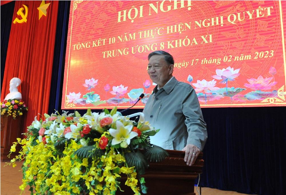 Bộ trưởng Tô Lâm phát biểu chỉ đạo tại Hội nghị.