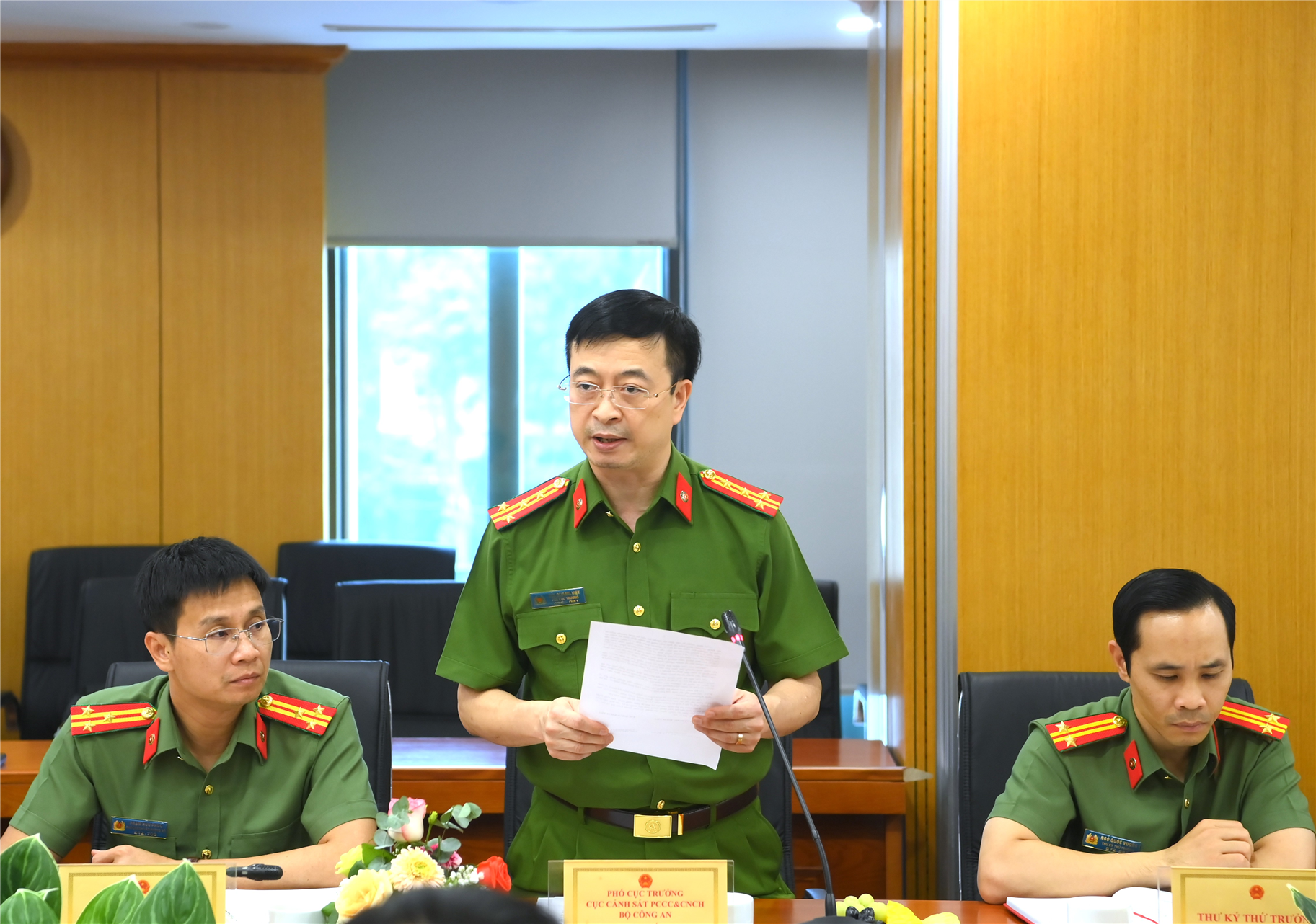 Đại diện Đoàn kiểm tra báo cáo dự thảo biên bản kiểm tra.