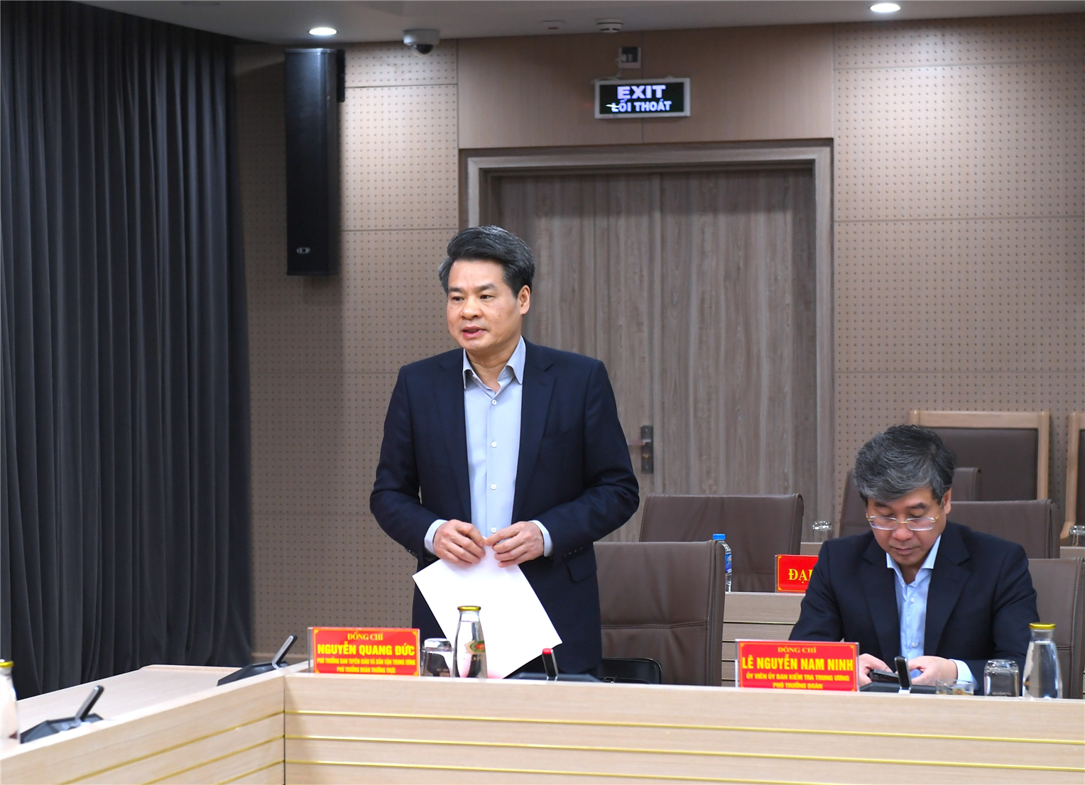 Đại diện Đoàn Kiểm tra công bố Quyết định thành lập Đoàn kiểm tra và nội dung kiểm tra.