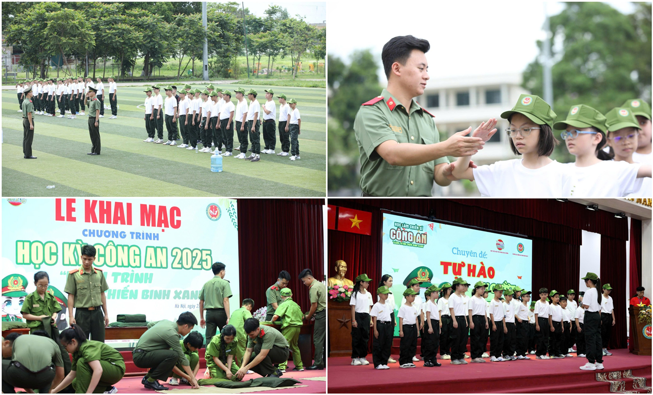 Tham gia chương trình, các cháu thanh thiếu nhi sẽ được trải nghiệm thực tế trong môi trường học tập và rèn luyện của lực lượng Công an nhân dân.