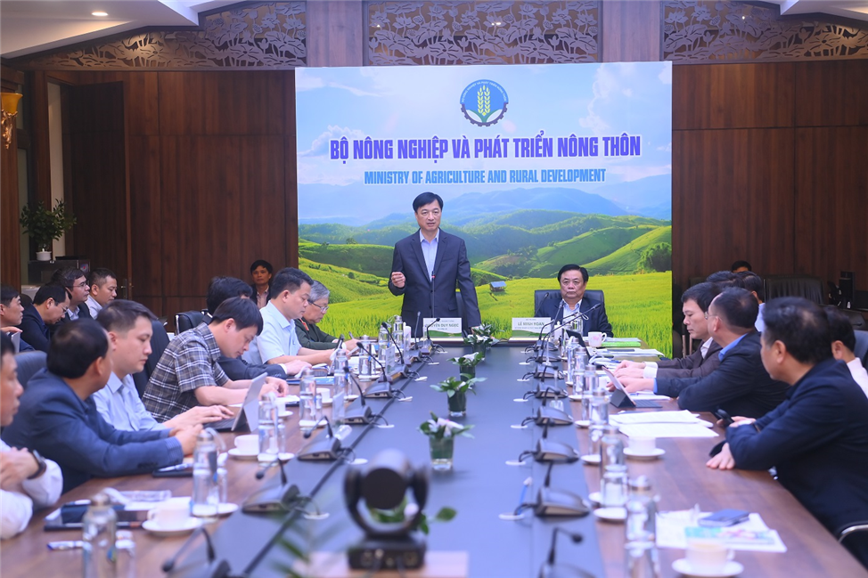 Thượng tướng Nguyễn Duy Ngọc phát biểu tại buổi làm việc.