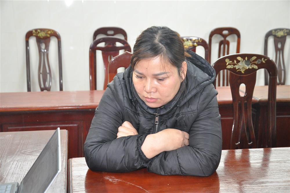 Đối tượng Hoài tại cơ quan Công an.