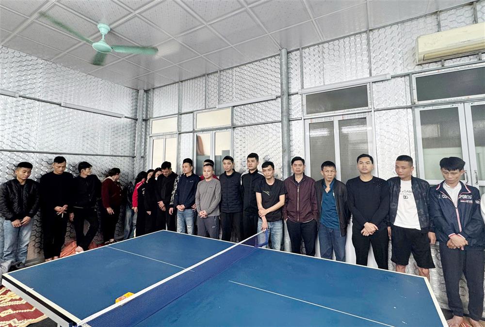 Hiện trường vụ đánh bạc.