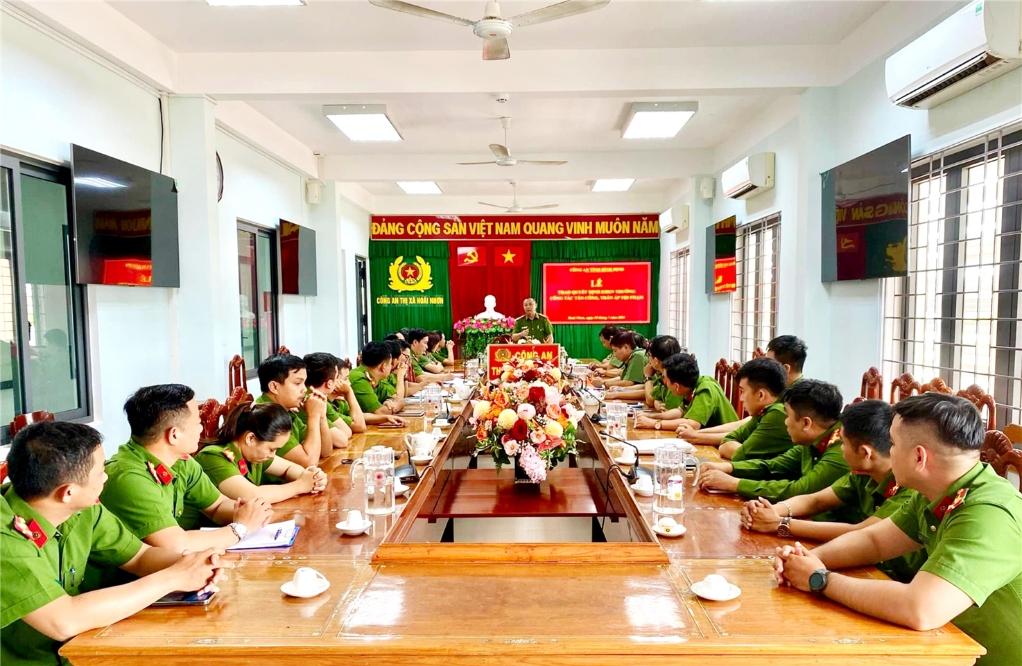 Đại tá Huỳnh Bảo Nguyên phát biểu tại buổi Lễ.