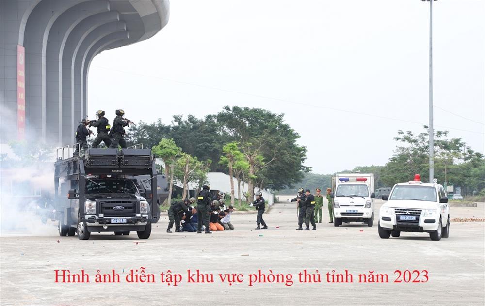 Hình ảnh diễn tập thực binh đánh khủng bố, giải cứu con tin, chữa cháy, cứu nạn, cứu hộ...