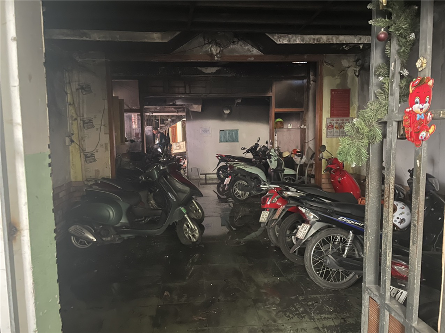 Khu vực xảy ra cháy.